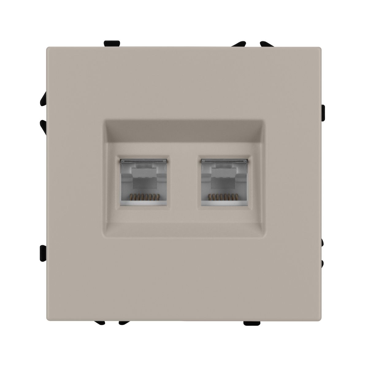 Розетка компьютерная двойная софт-тач кашемир Arlight SCT-MPC2-SFPL-CA (2хRJ-45, CAT6) 059450(1) в Санкт-Петербурге