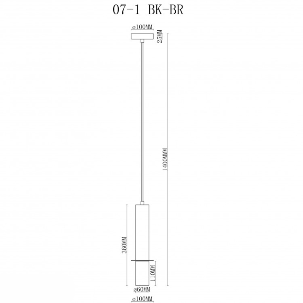 Подвесной светильник iLamp Lofty 10705-1 BK-BR в Санкт-Петербурге