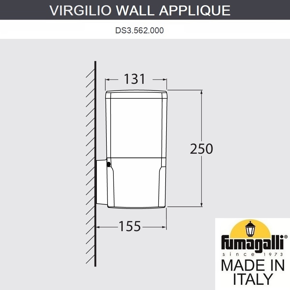 Уличный настенный светильник Fumagalli VIRGILIO APPLIQUE DS3.562.000.WYF1R в Санкт-Петербурге
