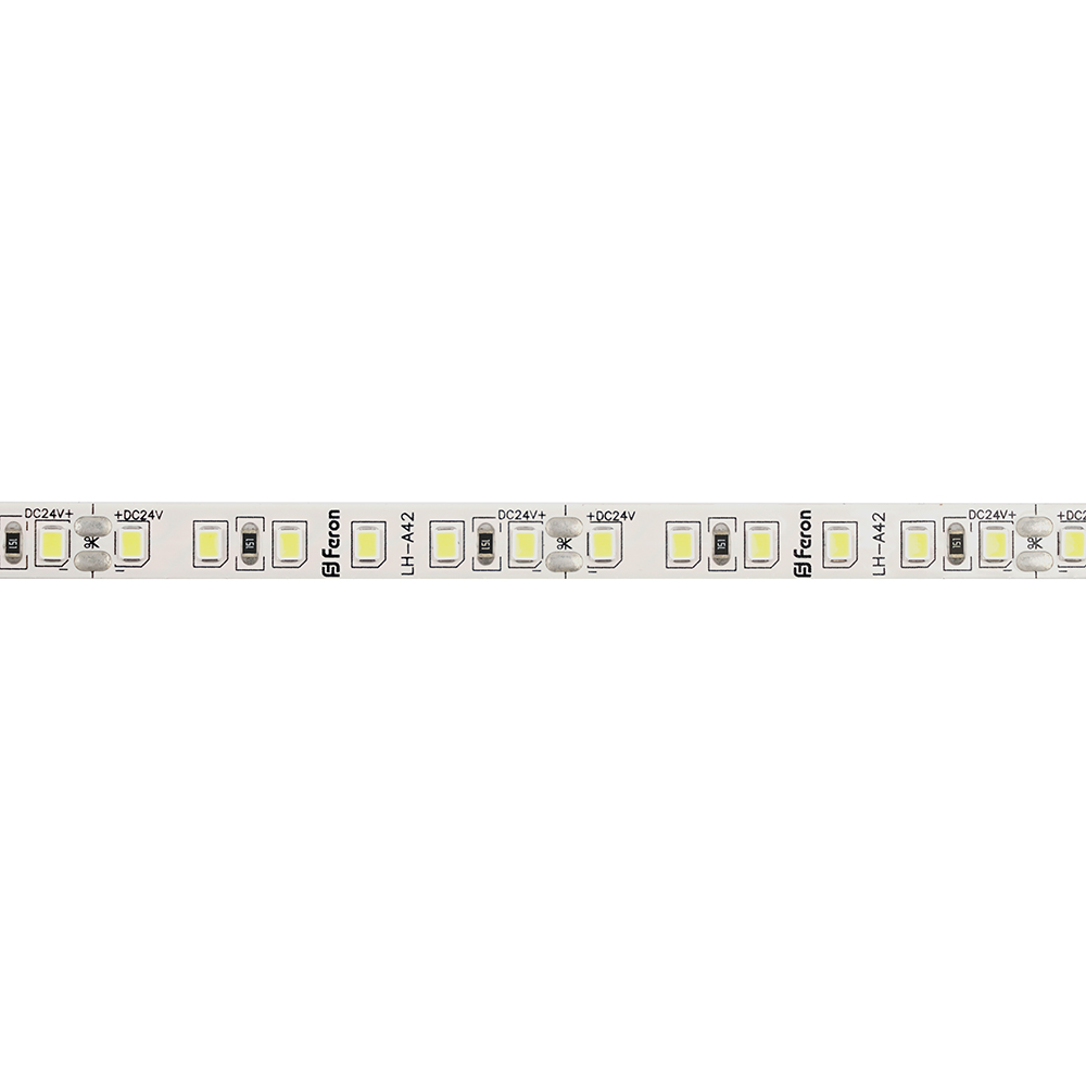 Светодиодная лента 24V Feron LS501, 120*SMD2835, 11W/m, IP20, 6000К (холодный белый) 53088 в Санкт-Петербурге