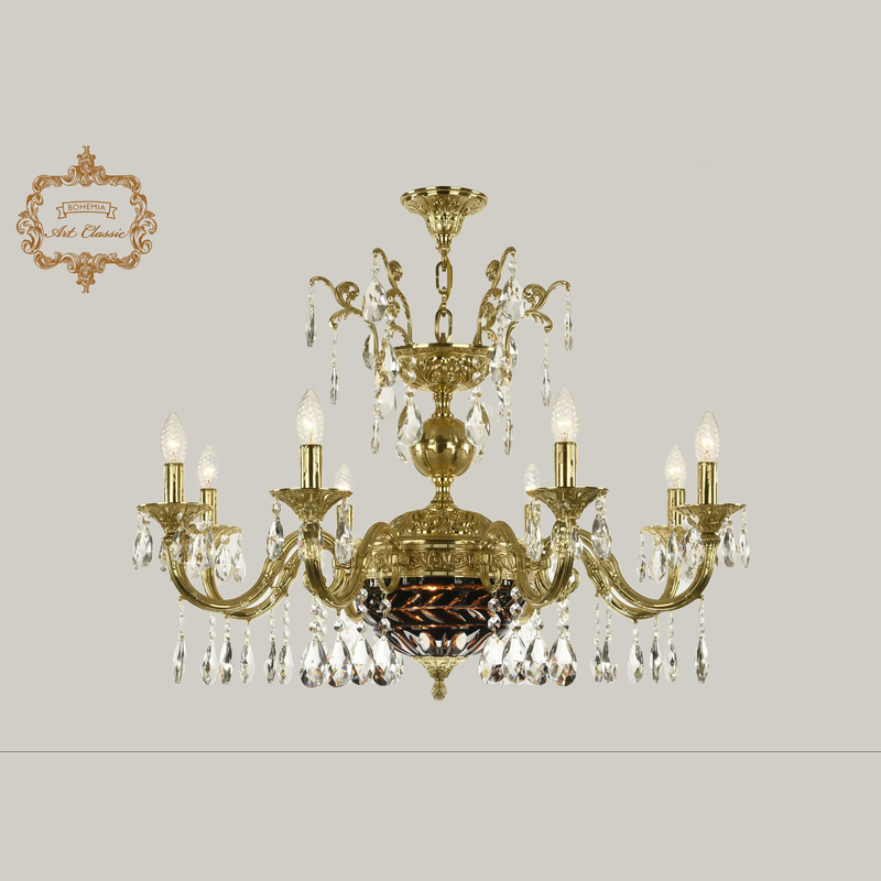 Подвесная люстра Art Classic 31.29.8.CK250SP.250GL.G.Sp.Amber.Blue.1D в Санкт-Петербурге