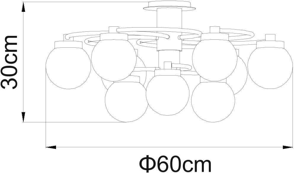 Потолочная люстра Arte Lamp Cloud A8170PL-9SS в Санкт-Петербурге