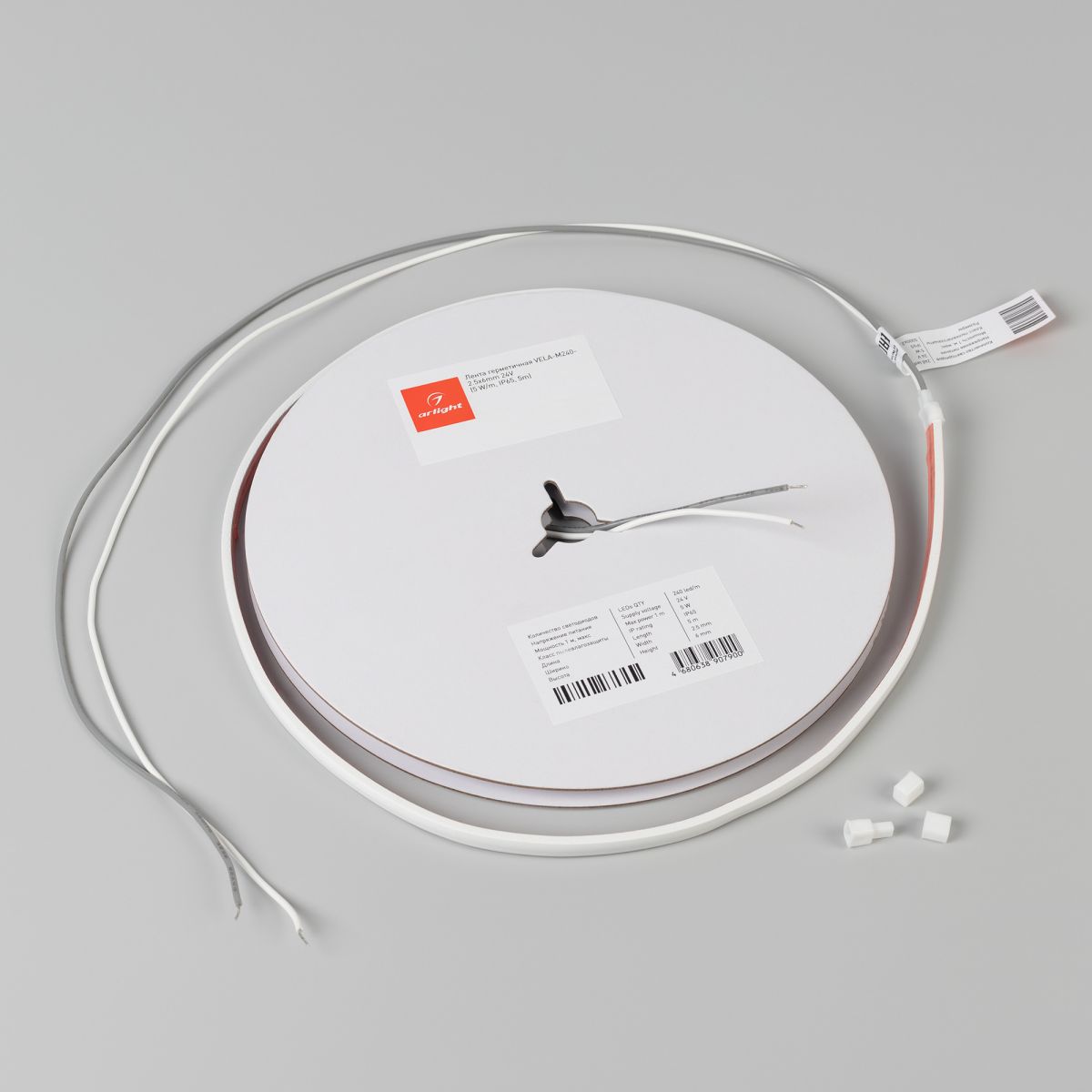 Светодиодная лента герметичная Arlight VELA-M240-2.5x6mm 24V Warm2400 (5 W/m, IP65, 5m) 053270 в #REGION_NAME_DECLINE_PP#