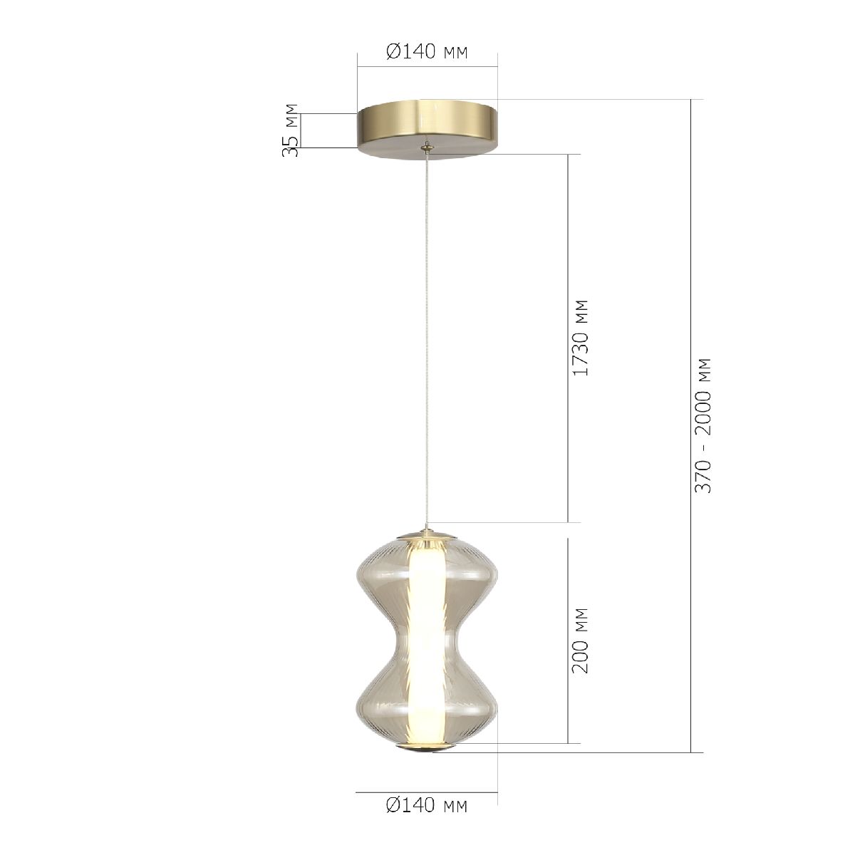 Подвесной светильник ST Luce Spine SL6136.203.01 в Санкт-Петербурге