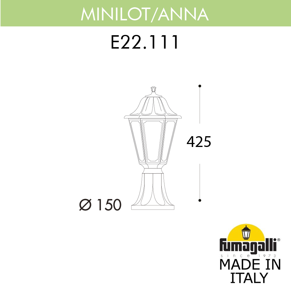 Ландшафтный светильник Fumagalli MINILOT/ANNA E22.111.000.VXE27 в #REGION_NAME_DECLINE_PP#
