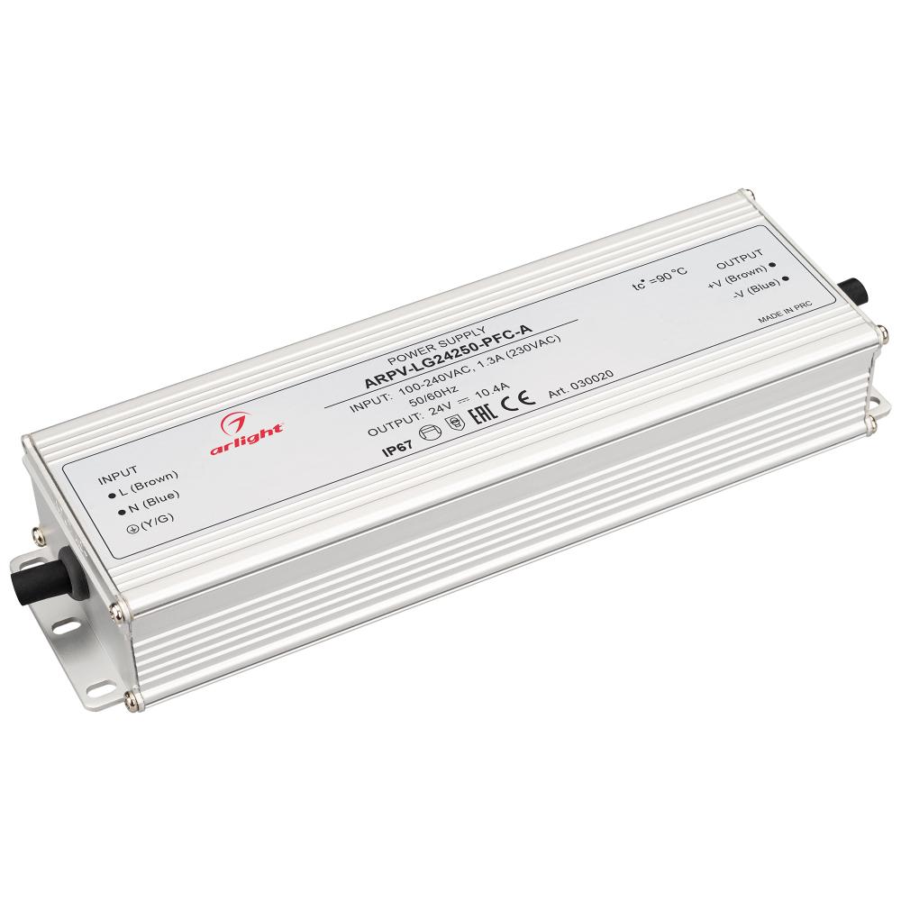 Блок питания Arlight ARPV-LG24250-PFC-0-10V-CV-CC 24V 250W IP67 10.4A 036936 в Санкт-Петербурге