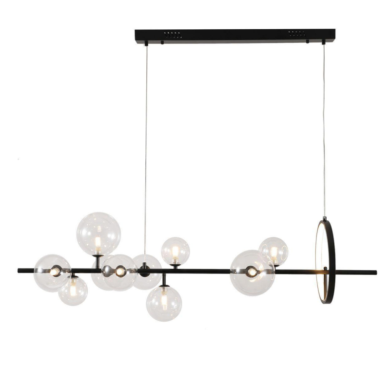 Подвесная люстра Delight Collection Art Deco Bubble KG1233P-10 black/clear в Санкт-Петербурге