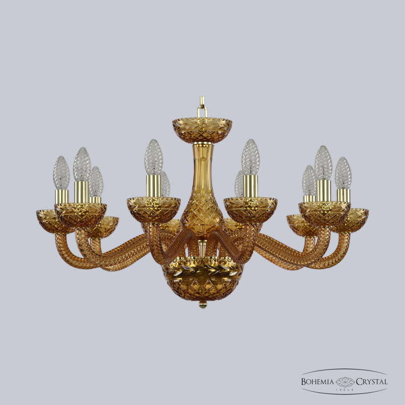 Подвесная люстра Bohemia Ivele Crystal 1311/10/240 G Am/Amber/M-1F в Санкт-Петербурге