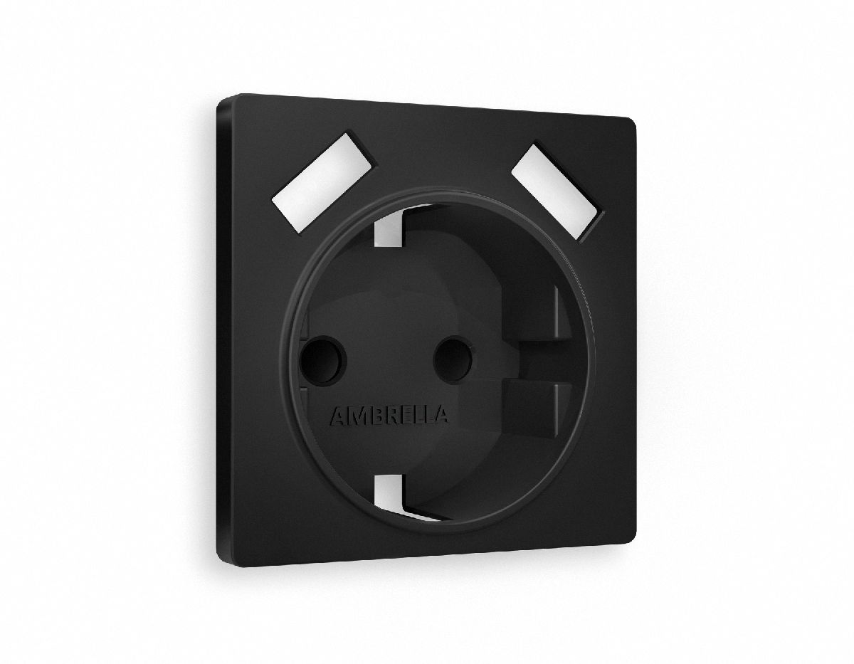 Лицевая панель для розетки с/з со шторками 2USB A+A Ambrella Volt Alfa AP8090 в Санкт-Петербурге