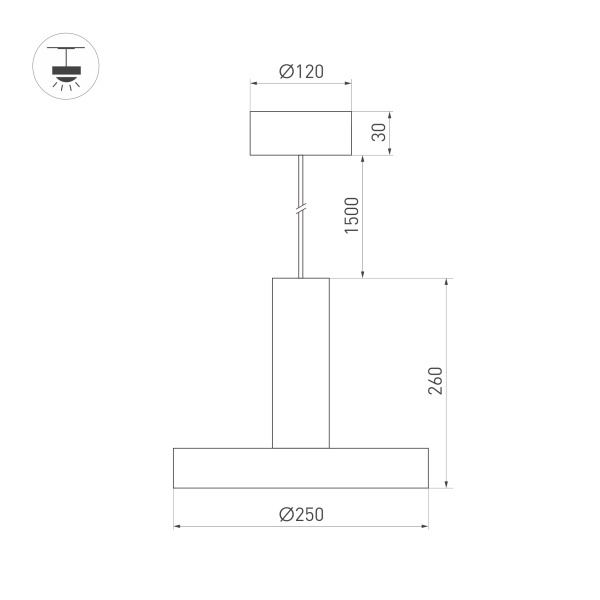 Подвесной светильник Arlight SP-Eric-R250-8W Warm3000 035924 в #REGION_NAME_DECLINE_PP#