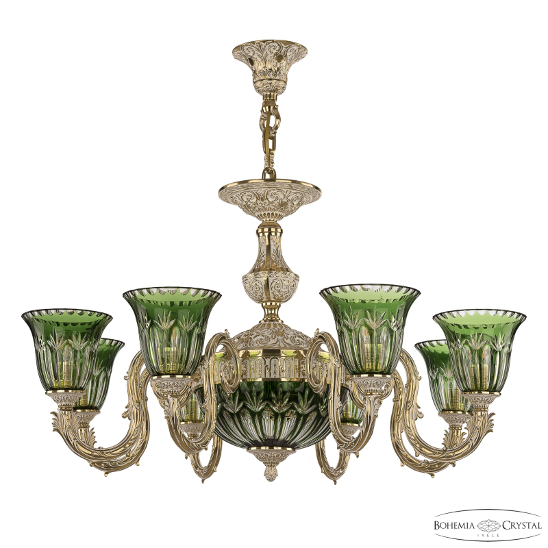 Подвесная люстра Bohemia Ivele Crystal Florence 71203P/8/210 GW P2 U Clear-Green/H-1I в Санкт-Петербурге