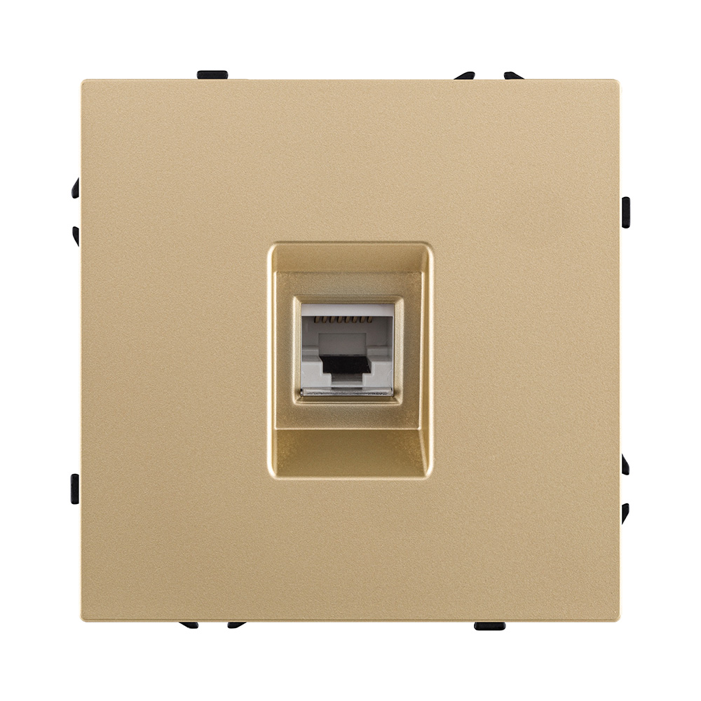 Розетка Ethernet RJ45 Cat.6, золотой Kollinger Eclipse EC-017GD в #REGION_NAME_DECLINE_PP#