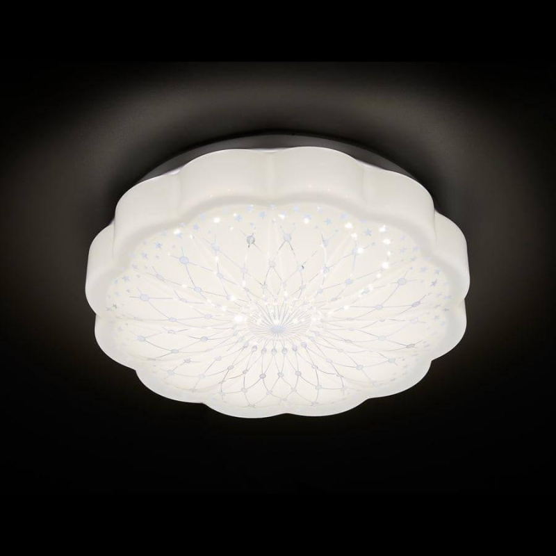 Потолочный светодиодный светильник Ambrella Light Orbital Fly Simple F555 WH 15W 4200K D300 в Санкт-Петербурге
