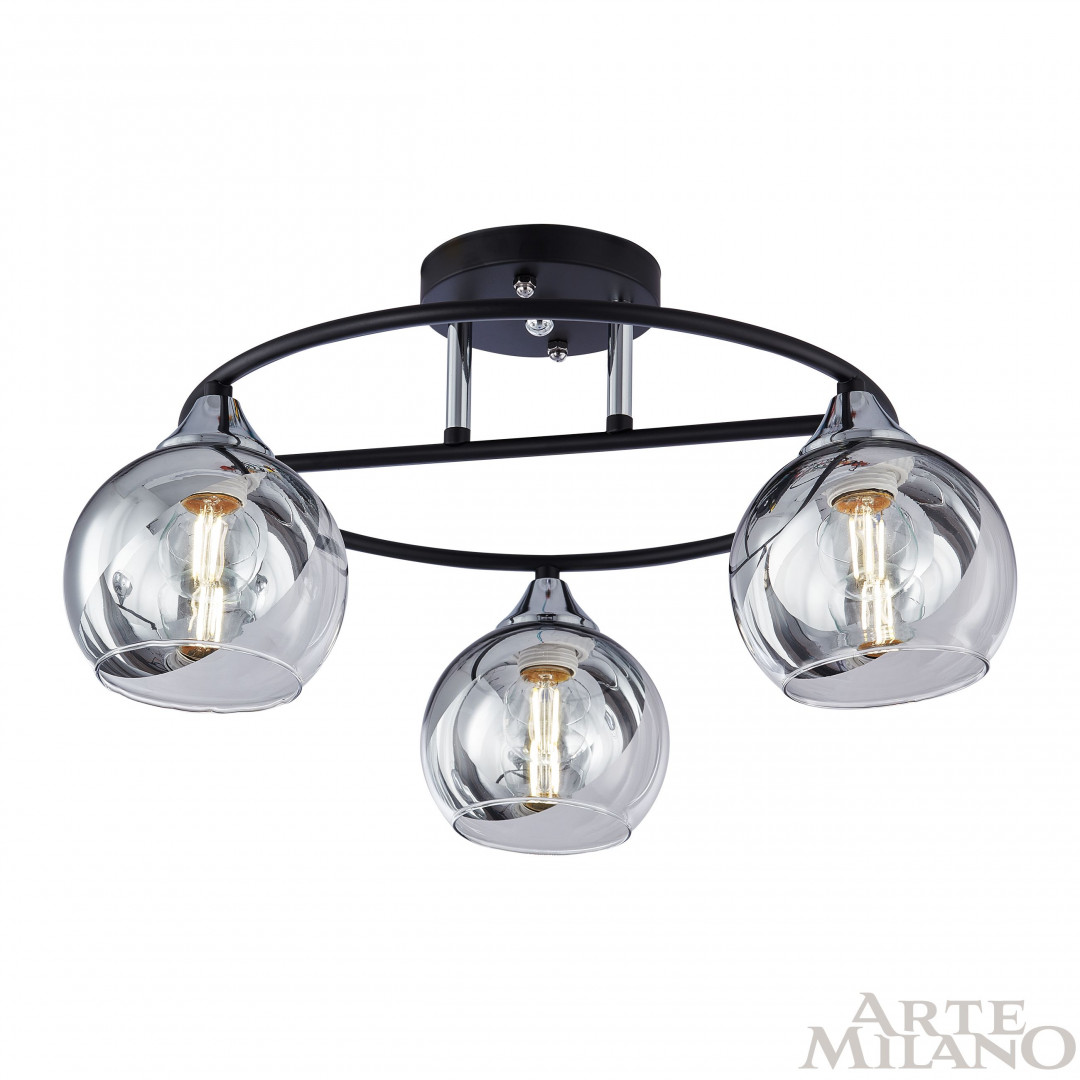 Потолочная люстра Arte Milano Amalfi 322403/3 BK+CR в #REGION_NAME_DECLINE_PP#