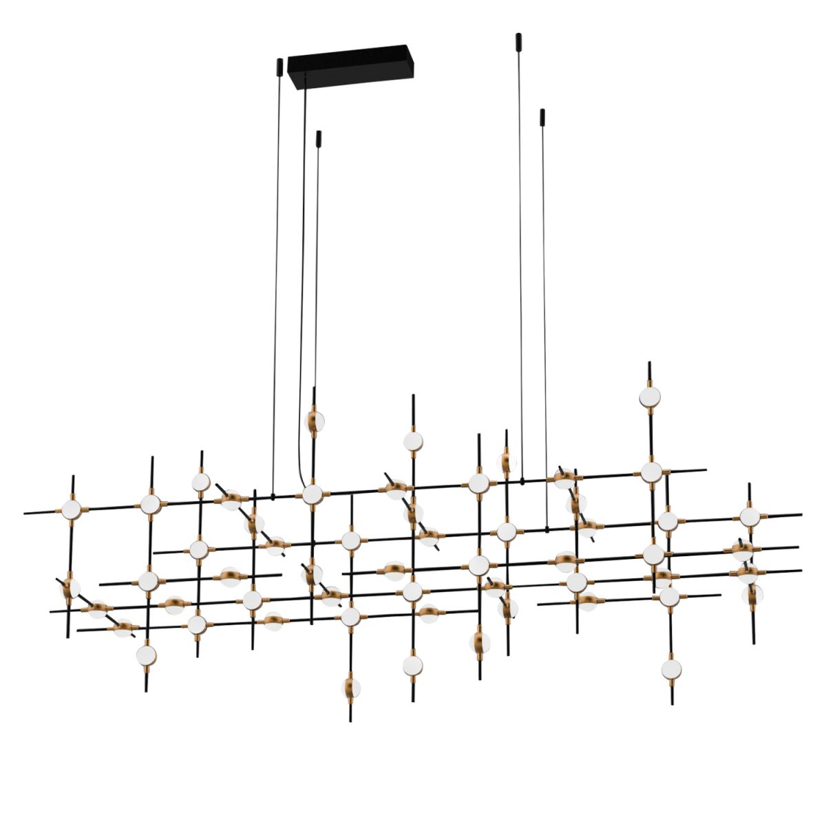 Подвесная люстра Delight Collection Molecular 55 black/gold в Санкт-Петербурге