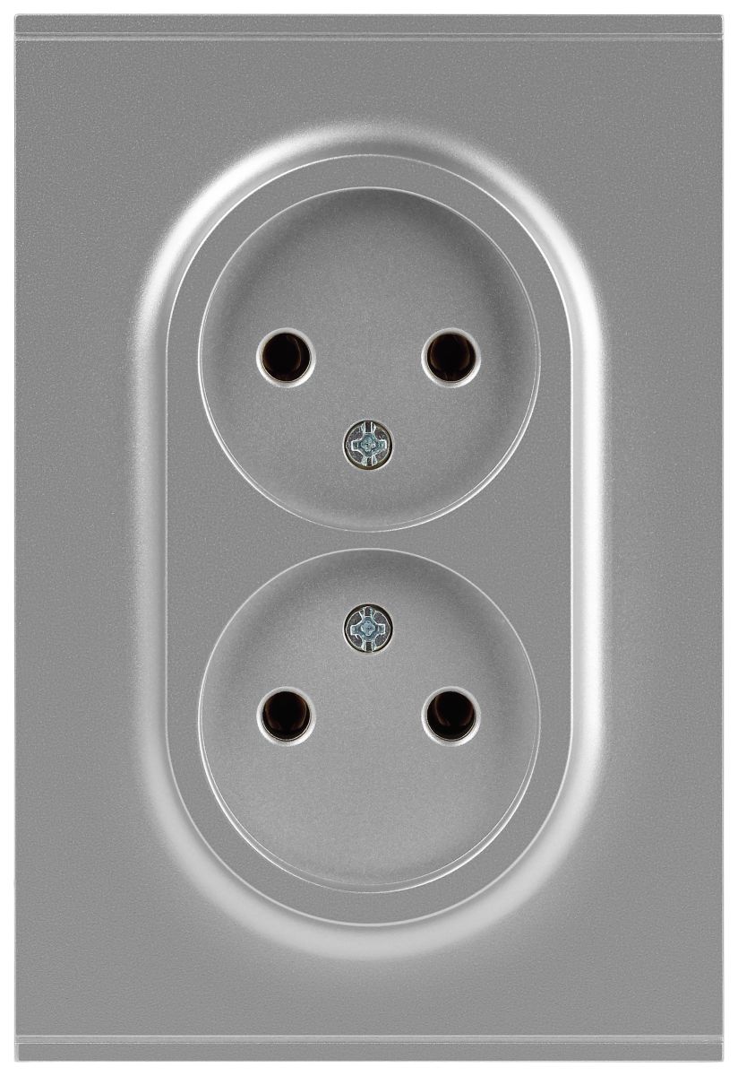 Розетка Эра Arktik 16-2107-03 без заземления двойная 2X2P 16А-250В алюминий Б0071683 в #REGION_NAME_DECLINE_PP#