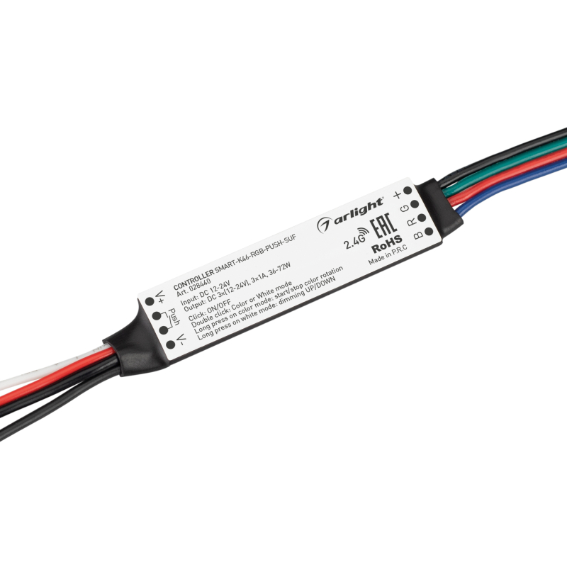 Контроллер Arlight Smart-K46-RGB-Push-SUF (12-24V, 3x1A, 2.4G) 028440 в Санкт-Петербурге