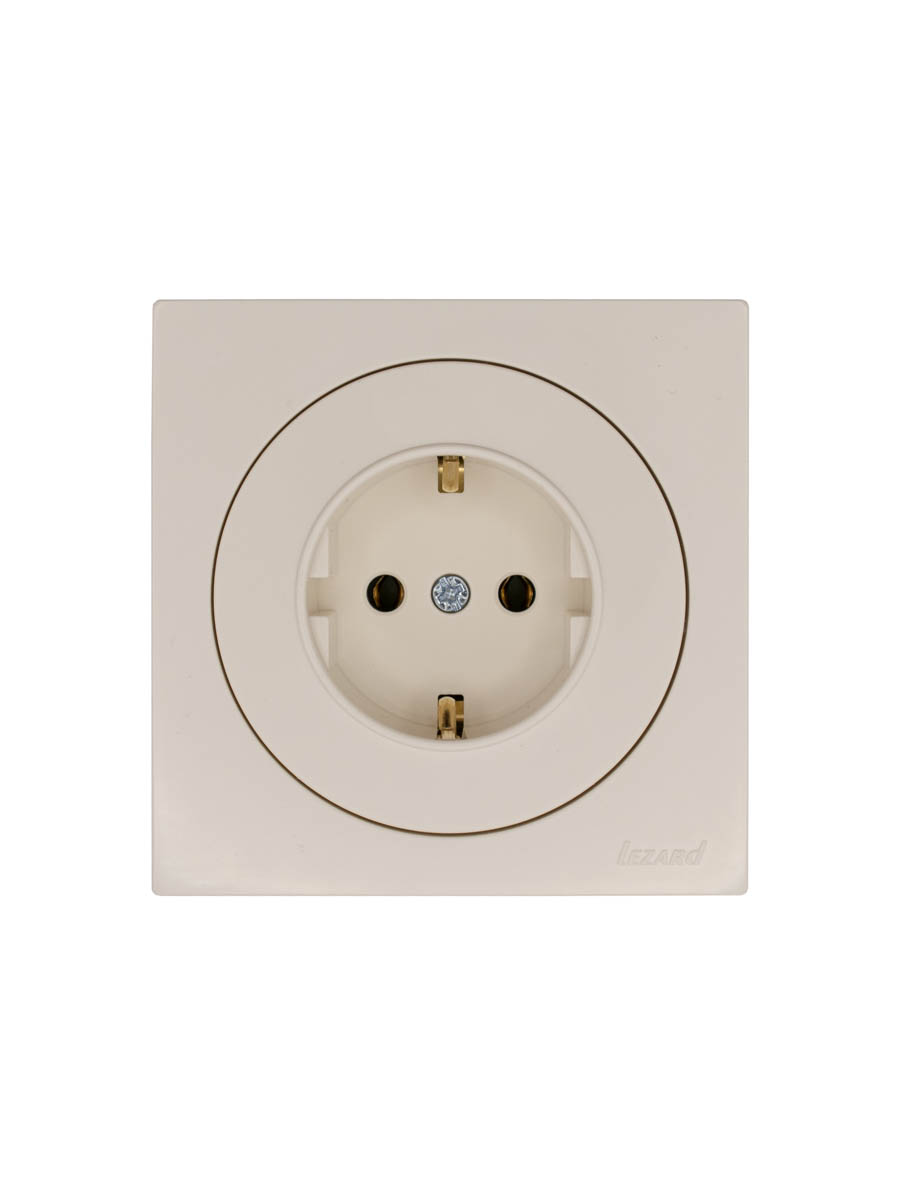 Розетка с/з ПБТ слоновая кость Lezard Osen 743-9088-122B в Санкт-Петербурге