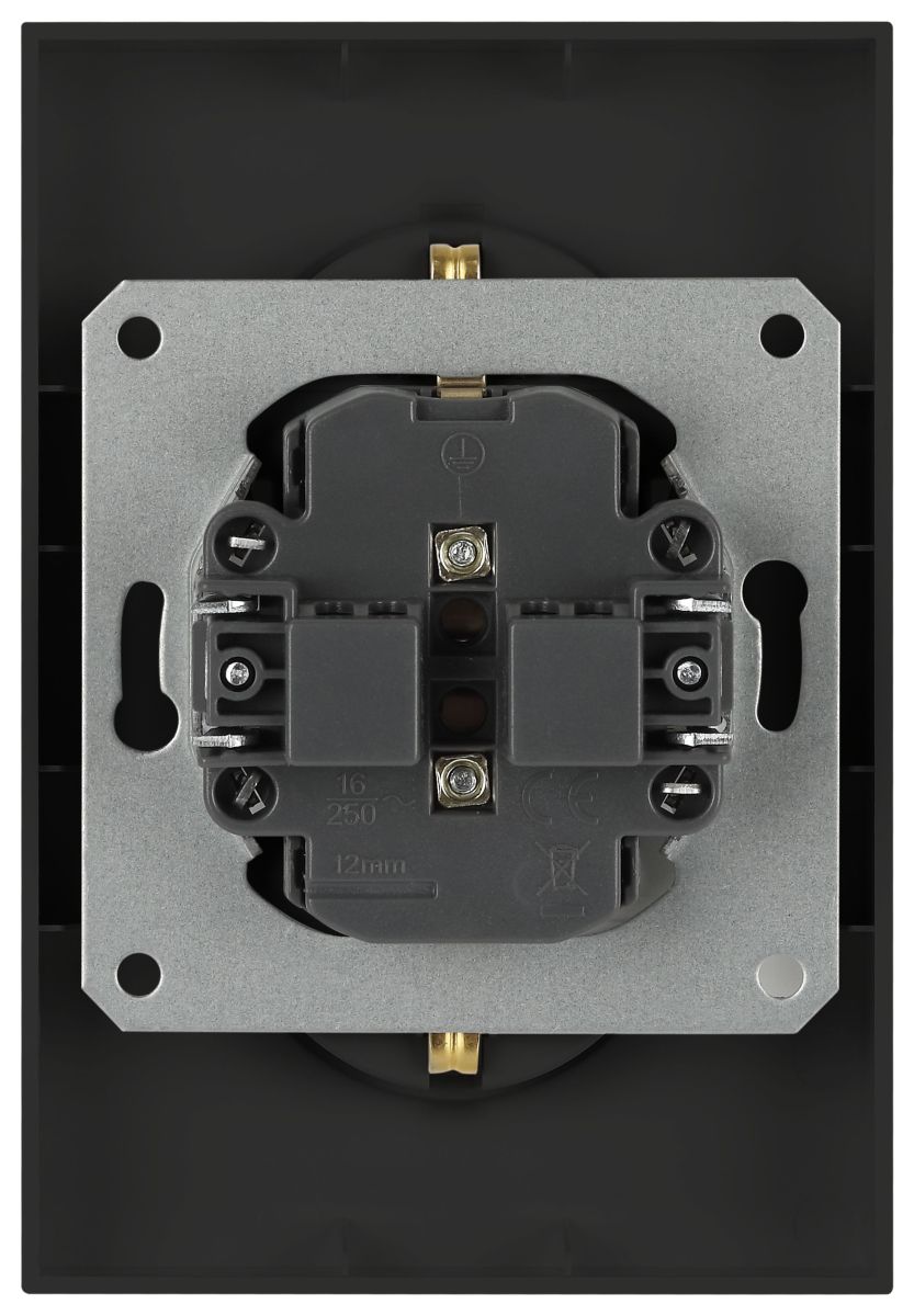 Розетка Эра Arktik 16-2105-05 двойная с заземлением 2X2P+E Schuko со шторками 16А-250В антрацит Б0070458 в Санкт-Петербурге