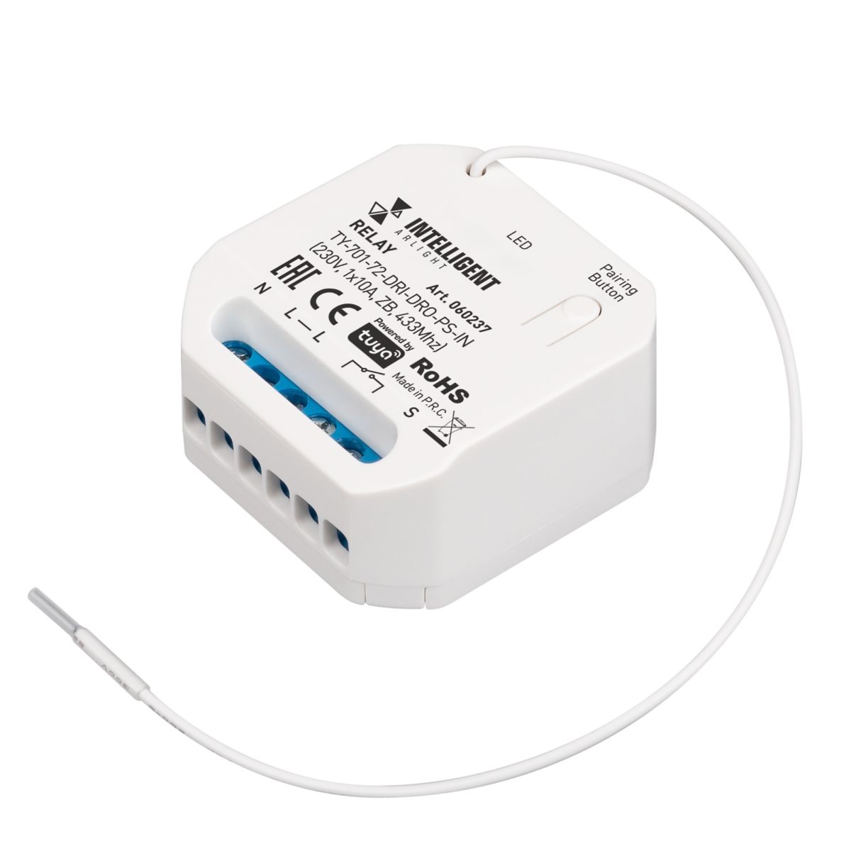 Релейный модуль Arlight TY-701-72-DRI-DRO-PS-IN (230V, 1x10A, ZB, 433Mhz) (IARL, IP20 Пластик) 060237 в Санкт-Петербурге