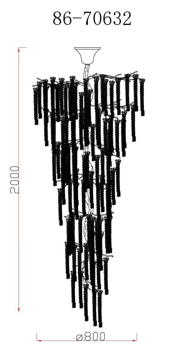 Каскадная люстра Garda Decor 86-70632 в #REGION_NAME_DECLINE_PP#