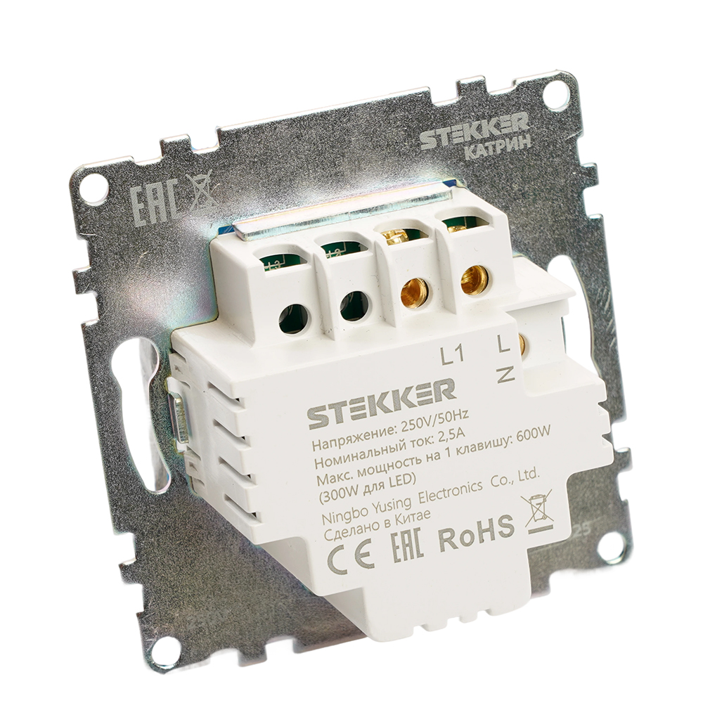 Выключатель 1-клавишный сенсорный (механизм) Stekker Катрин 50274 в #REGION_NAME_DECLINE_PP#