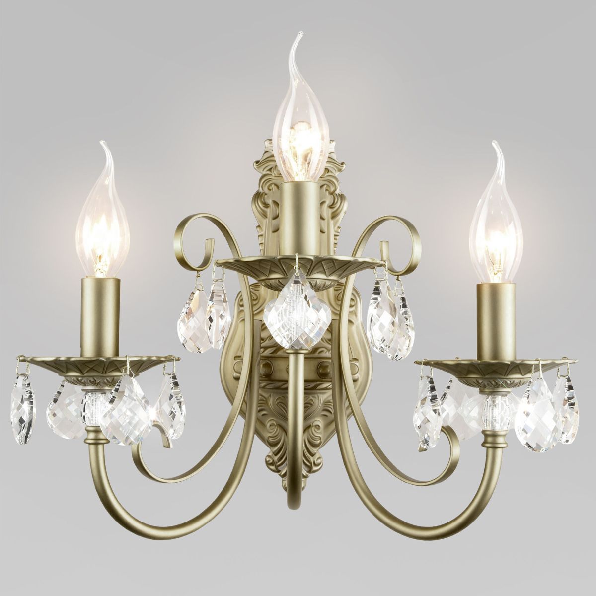 Бра Eurosvet Alda 3305/3  латунь/прозрачный хрусталь Strotskis a072113 в #REGION_NAME_DECLINE_PP#