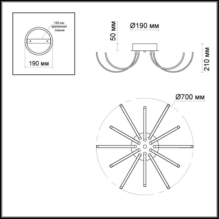 Потолочная светодиодная люстра Odeon Light Gia 4027/96CL в Санкт-Петербурге