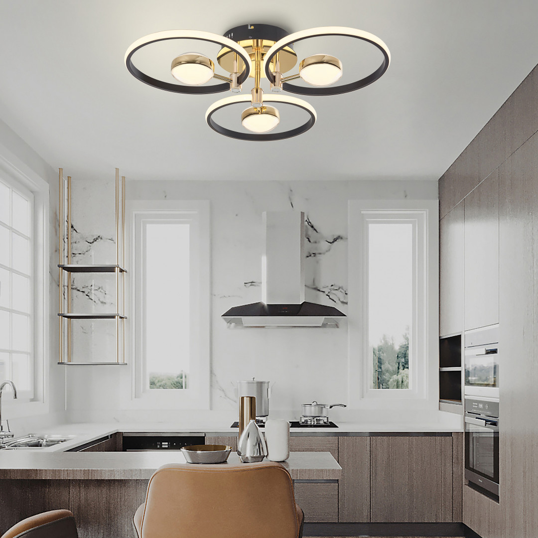 Потолочный led светильник Arte Milano Ferrara 276140/3+3 BK/GD в #REGION_NAME_DECLINE_PP#