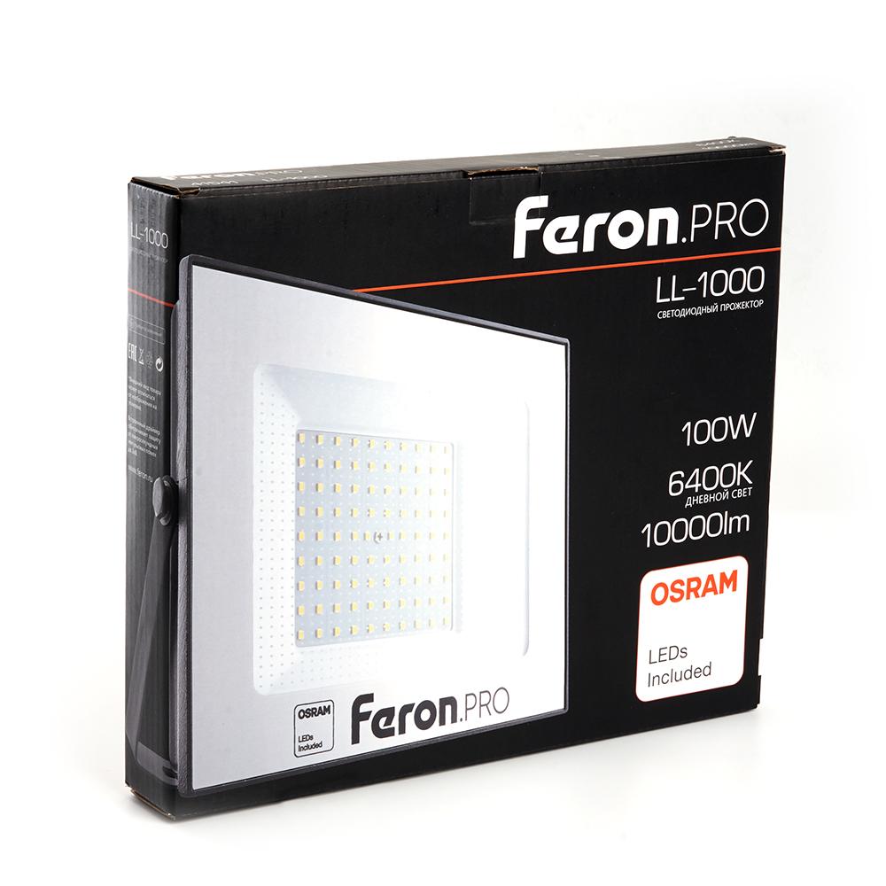 Светодиодный прожектор Feron LL-1000 100W 6400K 41541 в #REGION_NAME_DECLINE_PP#