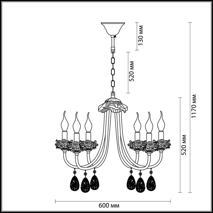 Подвесная люстра Odeon Light Corniola 3938/6 в Санкт-Петербурге