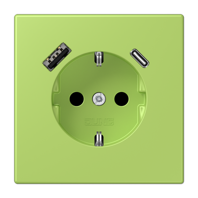 Розетка 2K+З USB Typ AC Jung LC1520-15CA221 в Санкт-Петербурге