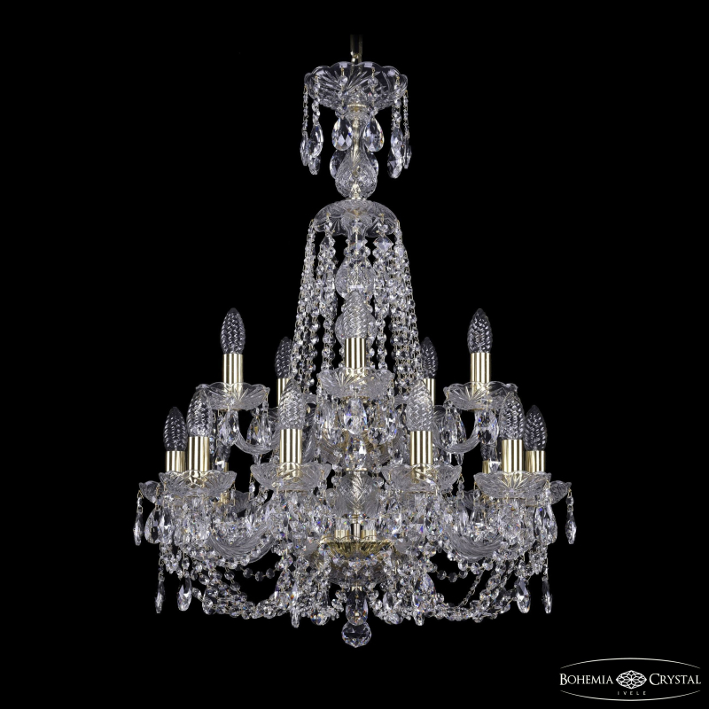 Подвесная люстра Bohemia Ivele Crystal 1406/10+5/195/XL-80/2d G в Санкт-Петербурге