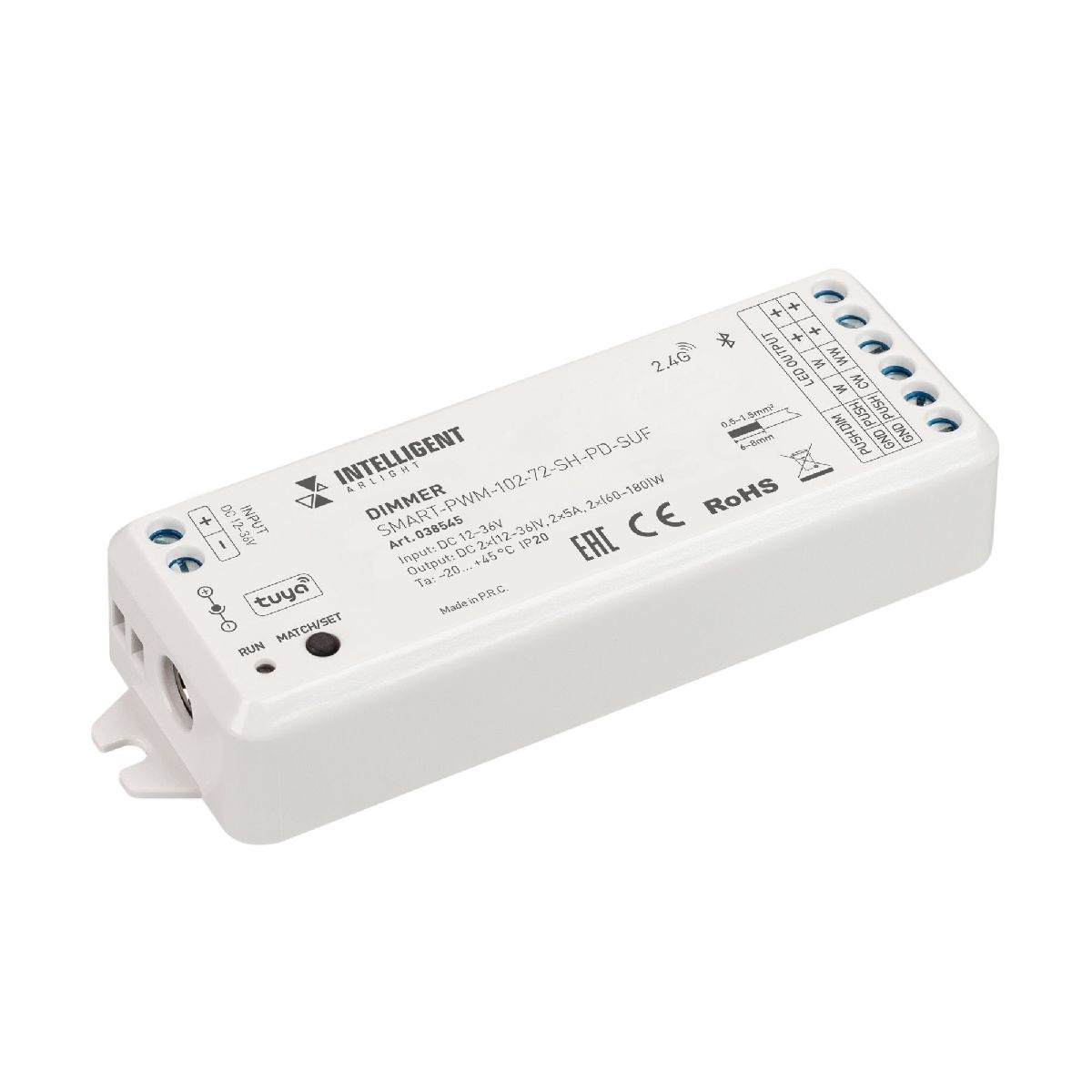 Диммер Arlight SMART-PWM-102-72-SH-PD-SUF (12-36V, 2x5A, TUYA BLE, 2.4G) 038545 в Санкт-Петербурге