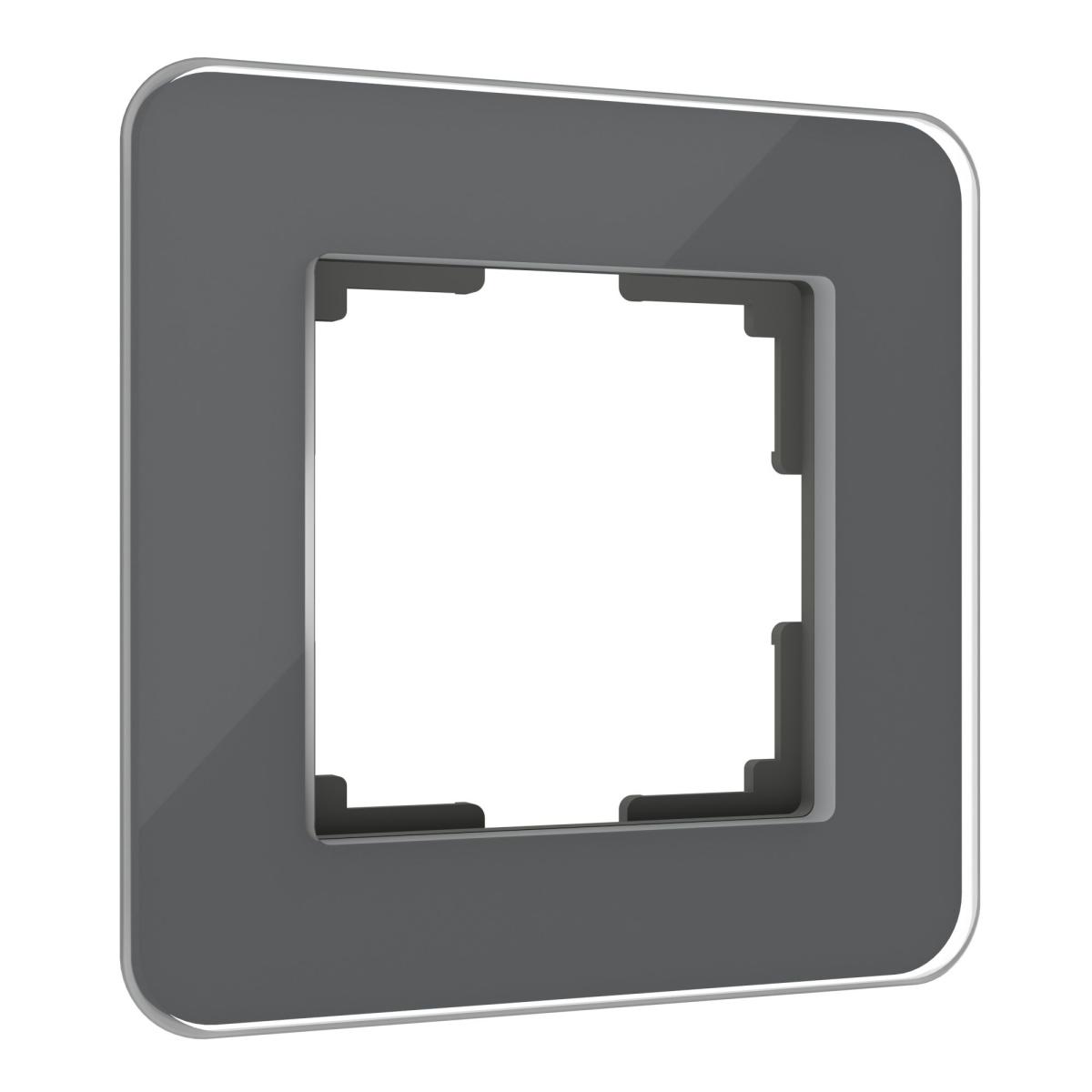 Рамка из стекла на 1 пост Werkel Elite графит 4690389180675 W0012440 в Санкт-Петербурге