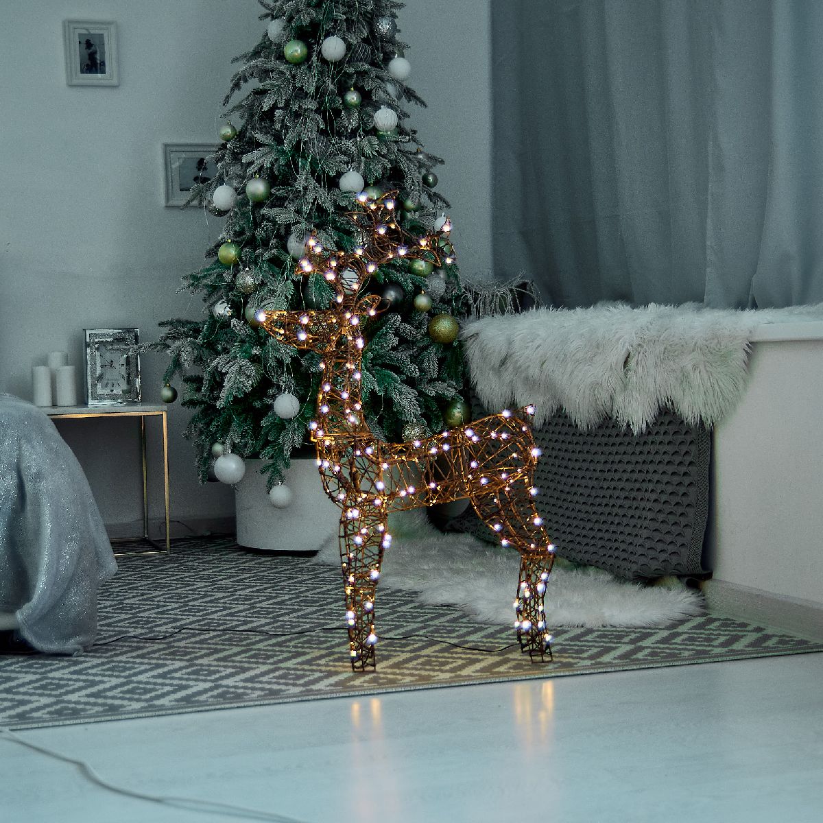 Светодиодная фигура Uniel ULD-M6098-160/SBA WARM WHITE IP44 DEER-3 UL-00012363 в Санкт-Петербурге