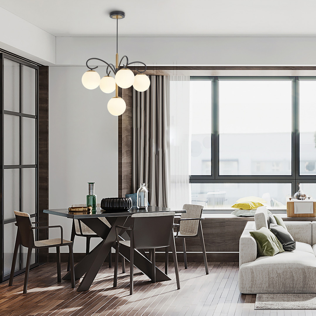 Подвесная люстра Arte Milano Neapolis 273808/4+1 BK/GD в Санкт-Петербурге