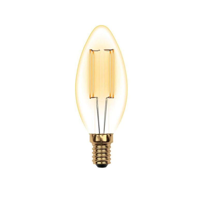 Лампа светодиодная филаментная (UL-00002396) Uniel E14 5W 2250K прозрачная LED-C35-5W/GOLDEN/E14 GLV21GO в #REGION_NAME_DECLINE_PP#