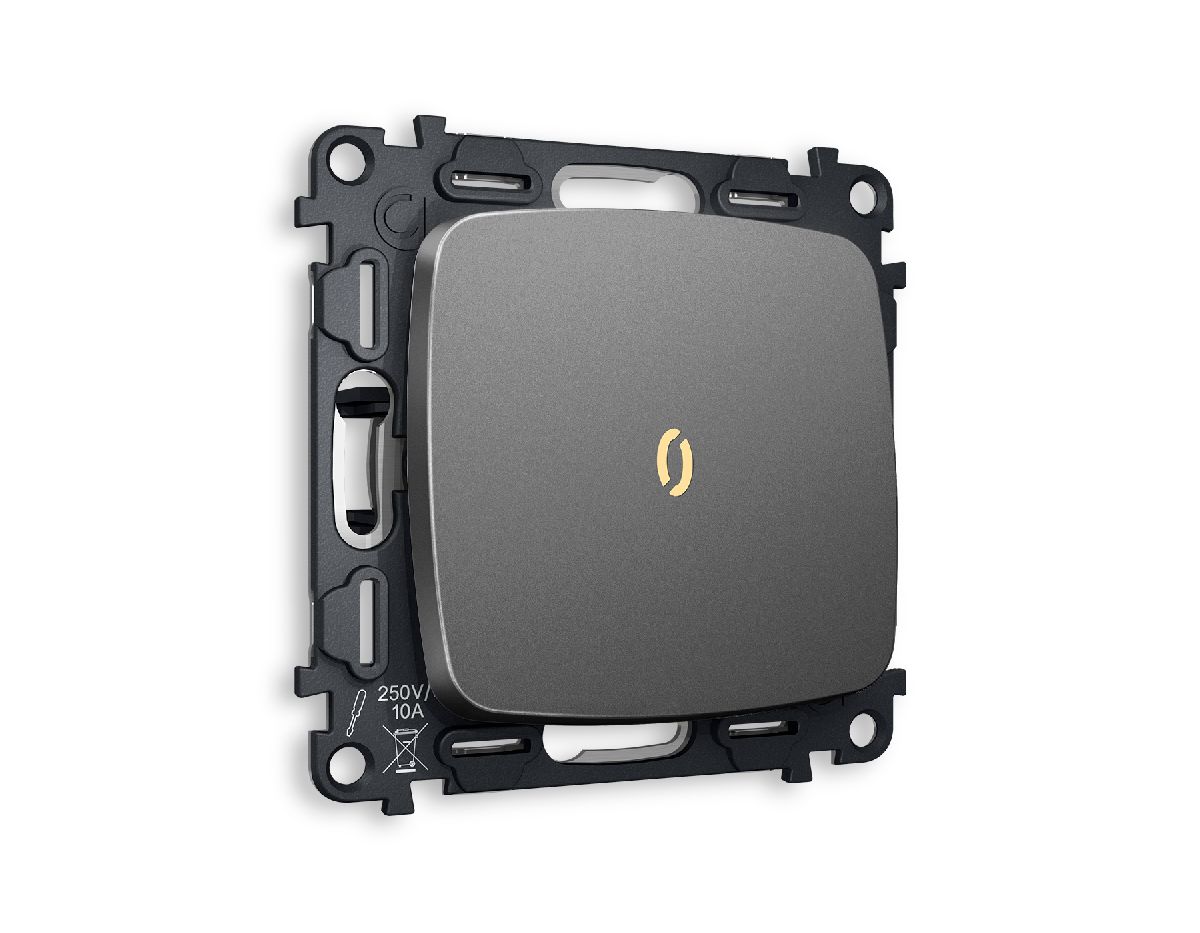 Комплект механизма 1-кл проходного выключателя с подсветкой Ambrella Volt Omega MO652030 в Санкт-Петербурге