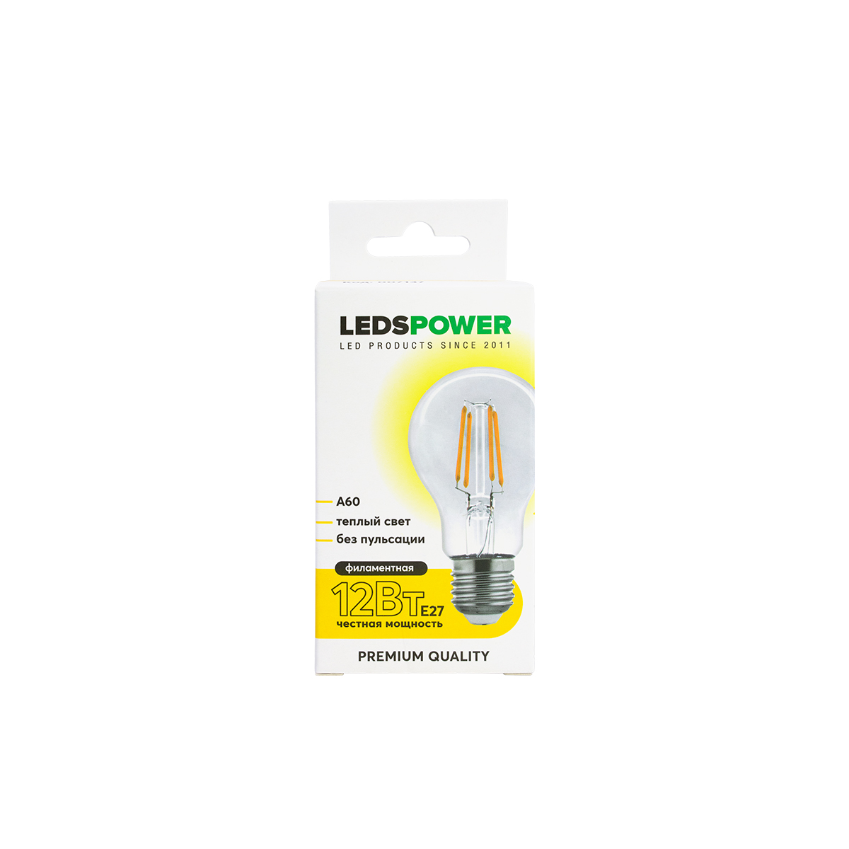 Светодиодная лампа LEDS POWER Filament A60 E27 12Вт 3000К 007137 в Санкт-Петербурге