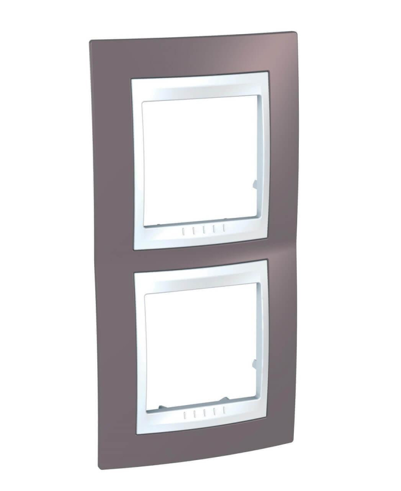 Рамка 2-постовая вертикальная Schneider Electric Unica Хамелеон MGU6.004V.876 в Санкт-Петербурге