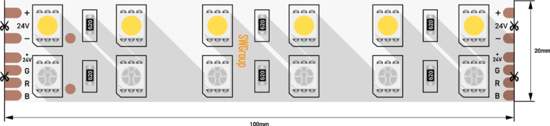 Светодиодная лента SWG SWG5120-24-28.8-RGBWW 901044 в Санкт-Петербурге