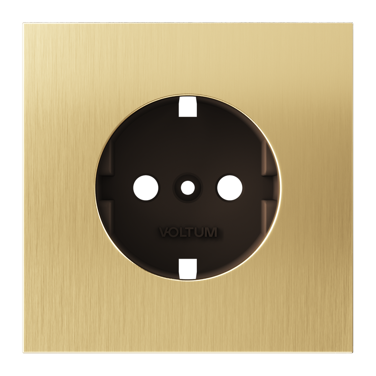 Накладка для розетки с заземлением, S70 Metal (латунь) Voltum VLSM000609 в #REGION_NAME_DECLINE_PP#