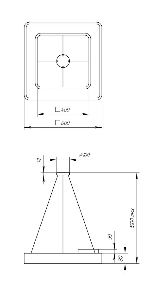 Подвесной светильник Эра Geometria SPO-161-W-40K-060 Б0050582 в Санкт-Петербурге