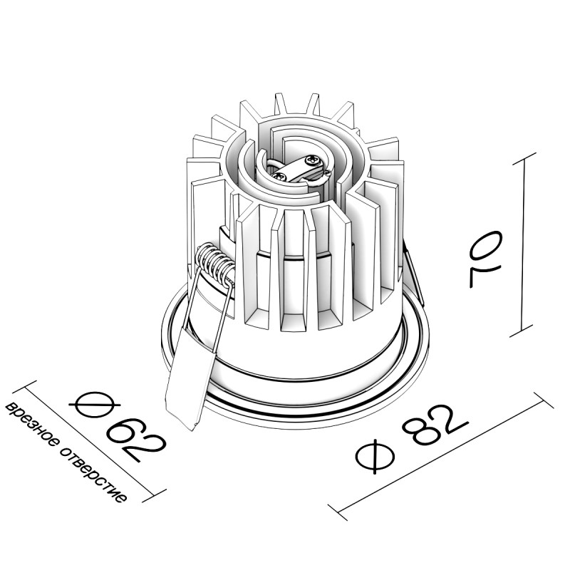 Влагозащищенный светильник LeDron FAST TOP MINI WHITE 00000013765 в Санкт-Петербурге