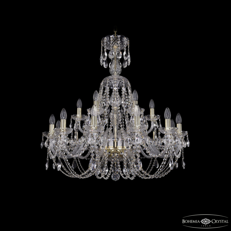 Подвесная люстра Bohemia Ivele Crystal 1406/12+6/300/XL-90 G в Санкт-Петербурге