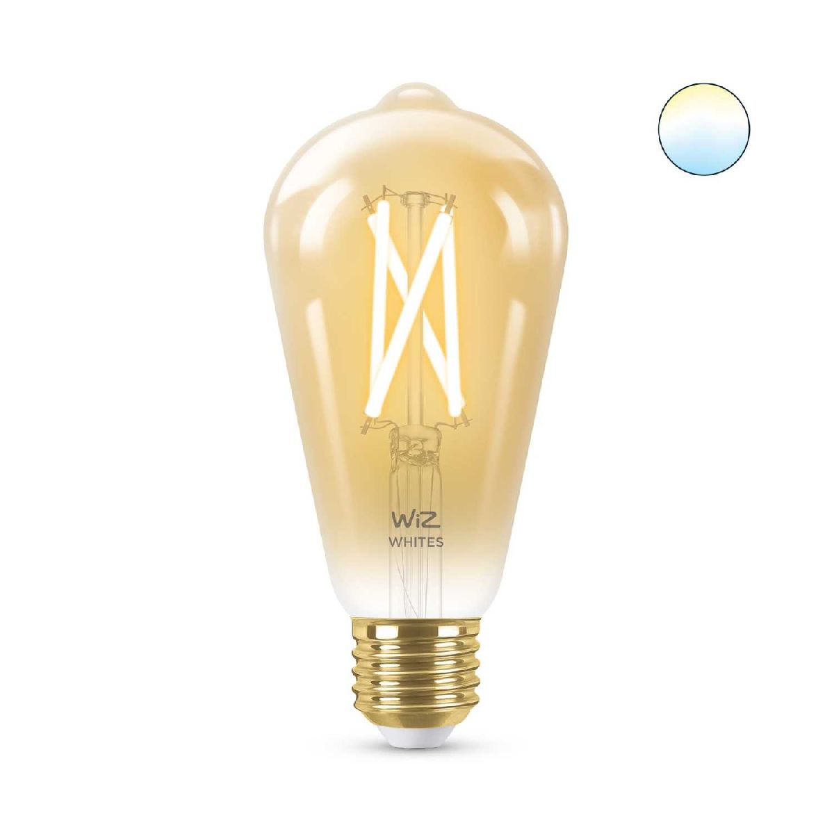 Умная светодиодная лампа Wiz Wi-Fi BLE50WST64E27920-50Amb1PF/6 E27 7W 2000/5000K 929003018701 в #REGION_NAME_DECLINE_PP#