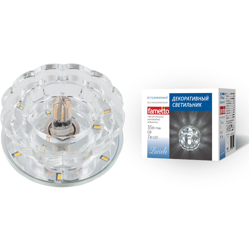 Встраиваемый светильник Fametto Luciole DLS-L124 G9 GLASSY/CLEAR UL-00000375 в #REGION_NAME_DECLINE_PP#