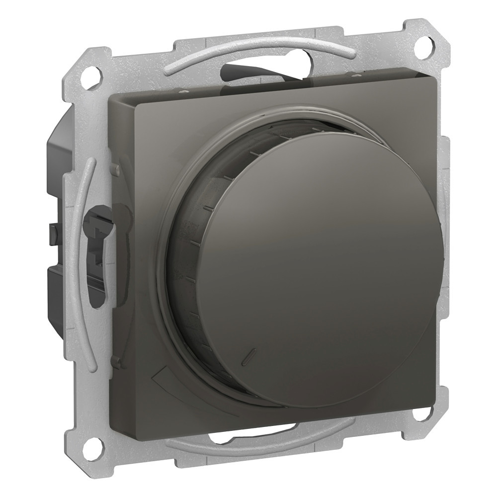 Светорегулятор (диммер) повор-нажим, LED, RC, 400Вт, Systeme Electric AtlasDesign Сталь ATN000923 в Санкт-Петербурге