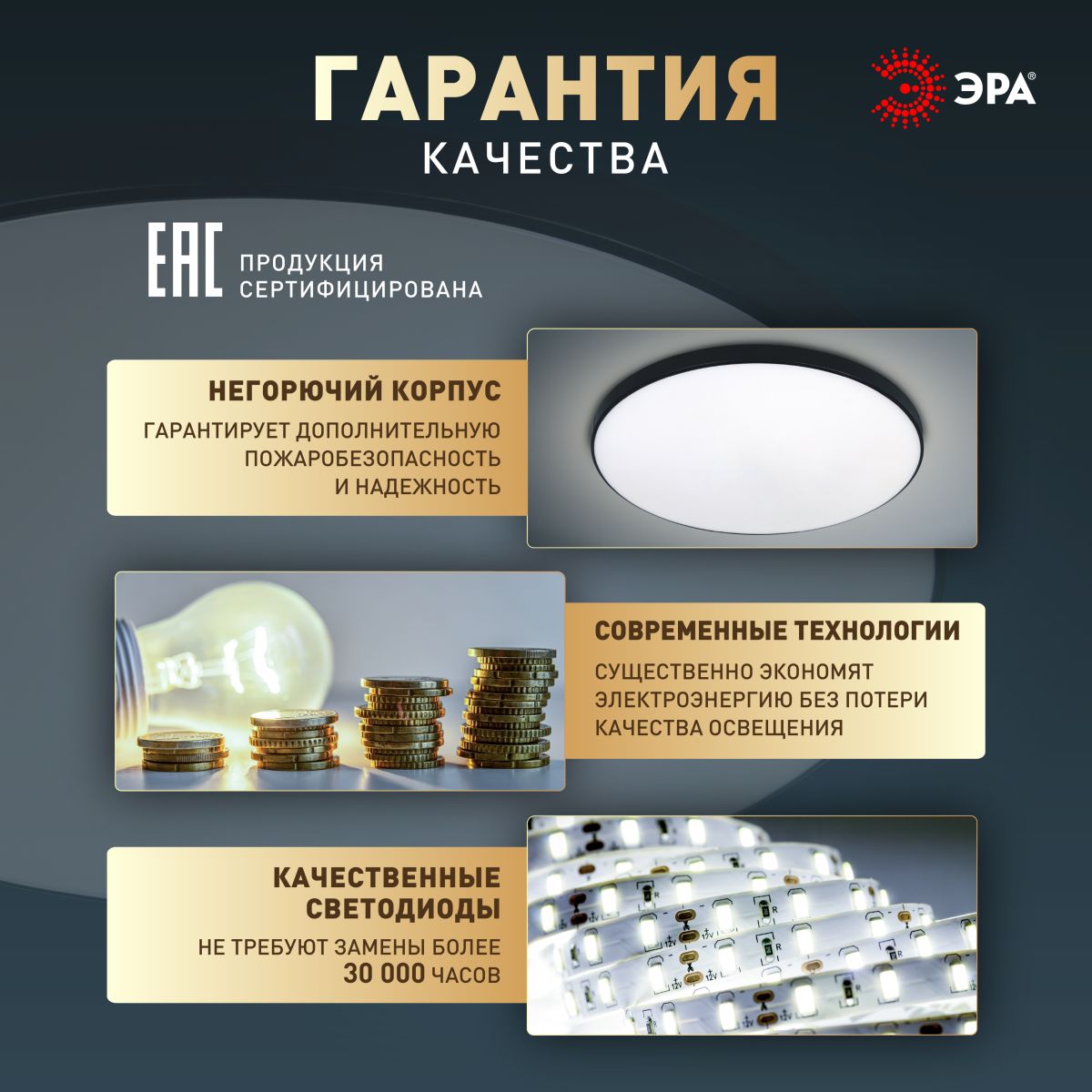 Потолочный светильник Эра Классик без ДУ SPB-6 BK 24W-5K Slim Base в Санкт-Петербурге